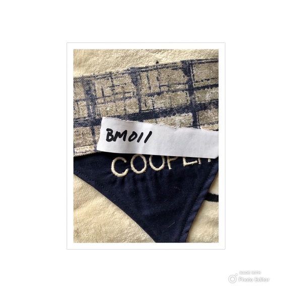 HANDMADE DOG BANDANA PERSONALIZED EMBROIDERED COOPER SLIP ON COLLAR - Picture 9 of 10